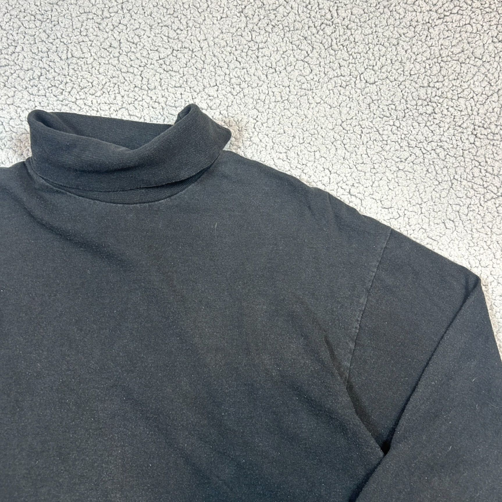 Fruit Of The Loom VINTAGE Fruit Of The Loom Casualwear Men's L Turtleneck Long Sleeve Shirt Black Size US L / EU 52-54 / 3 - 2 Thumbnail