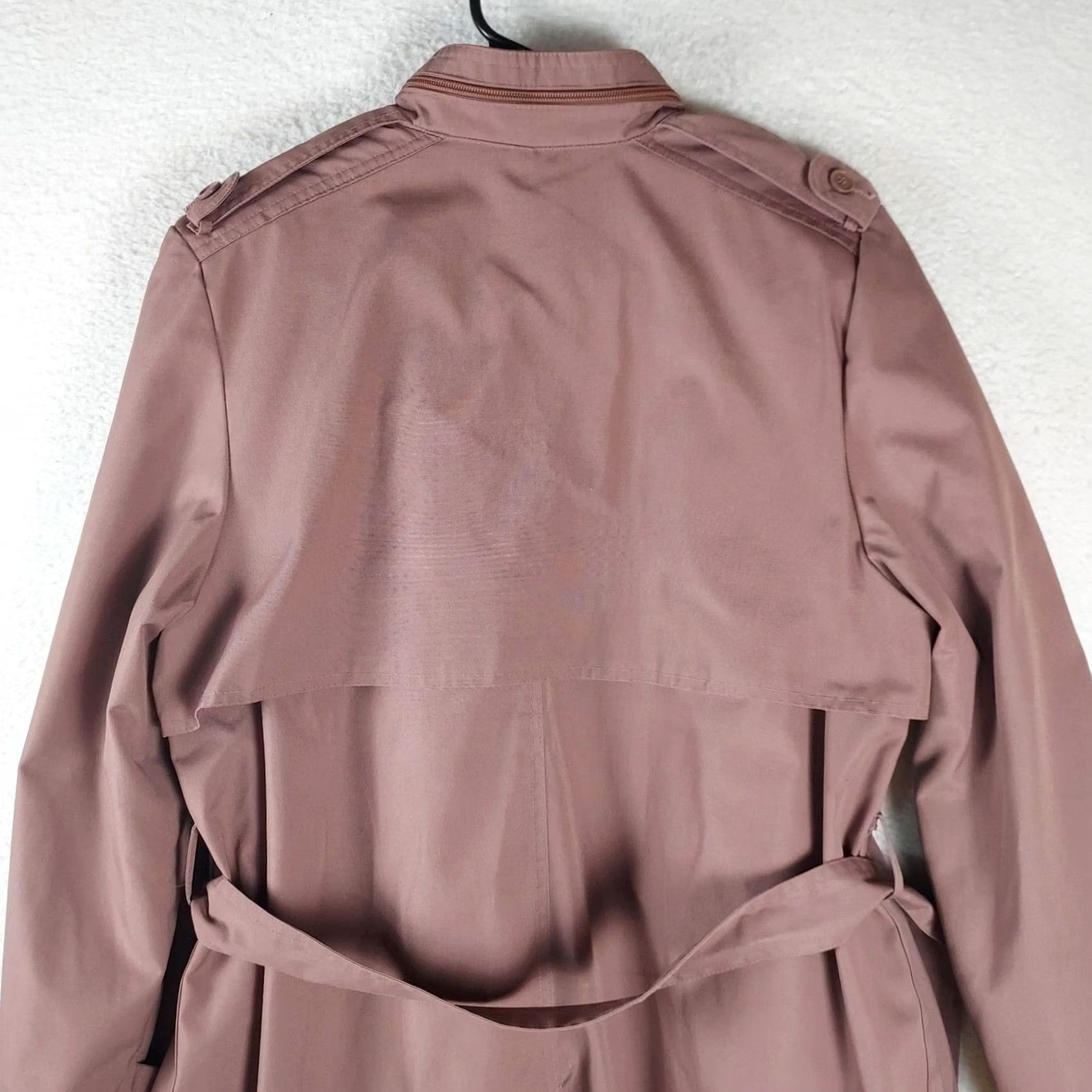 Vintage VINTAGE AM Creations Womens Trench Coat 15/16 Mauve Belted Long Polyester Korea Coat Womens Size XXL / US 16-18 / IT 52-54 - 6 Thumbnail