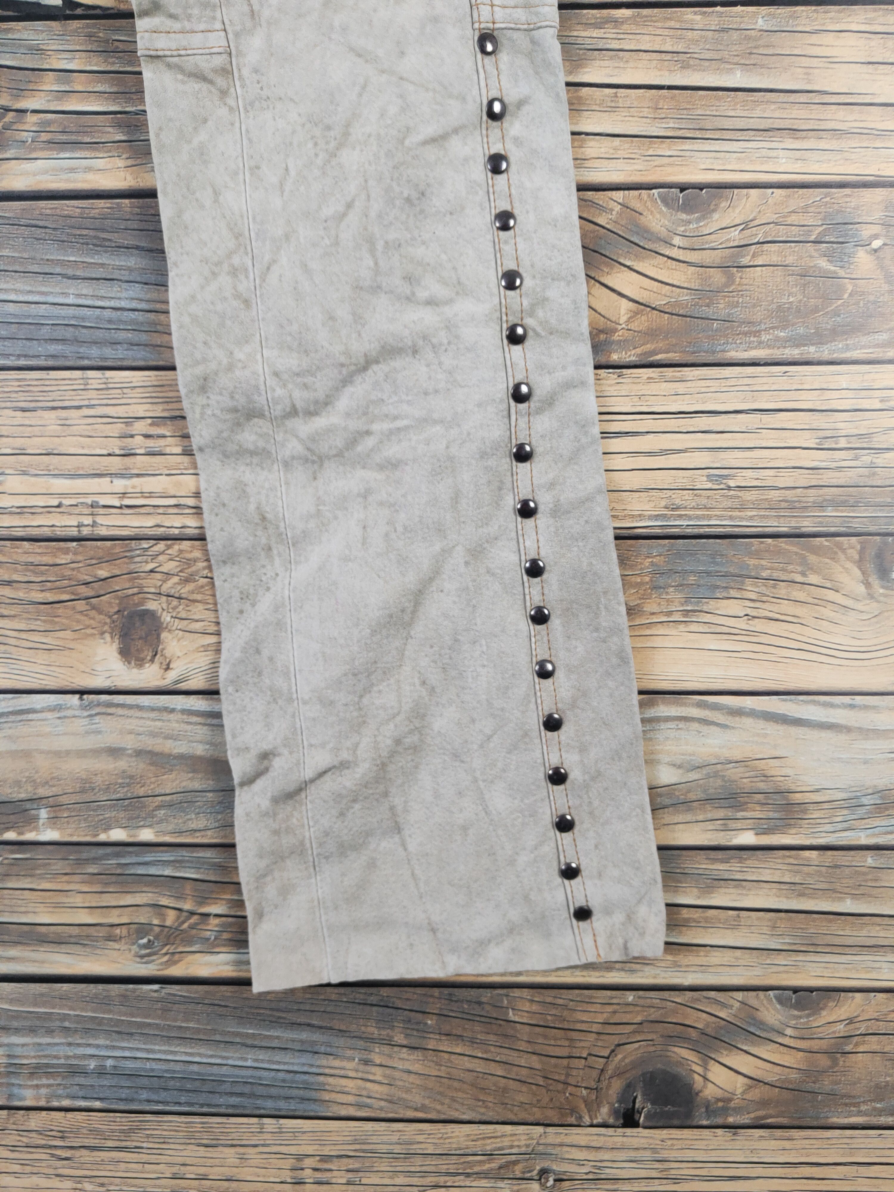 Leather DL Dollhouse Gray Multipocket Leather Pants #2670 Size 25" / US 0 / IT 36 - 6 Thumbnail