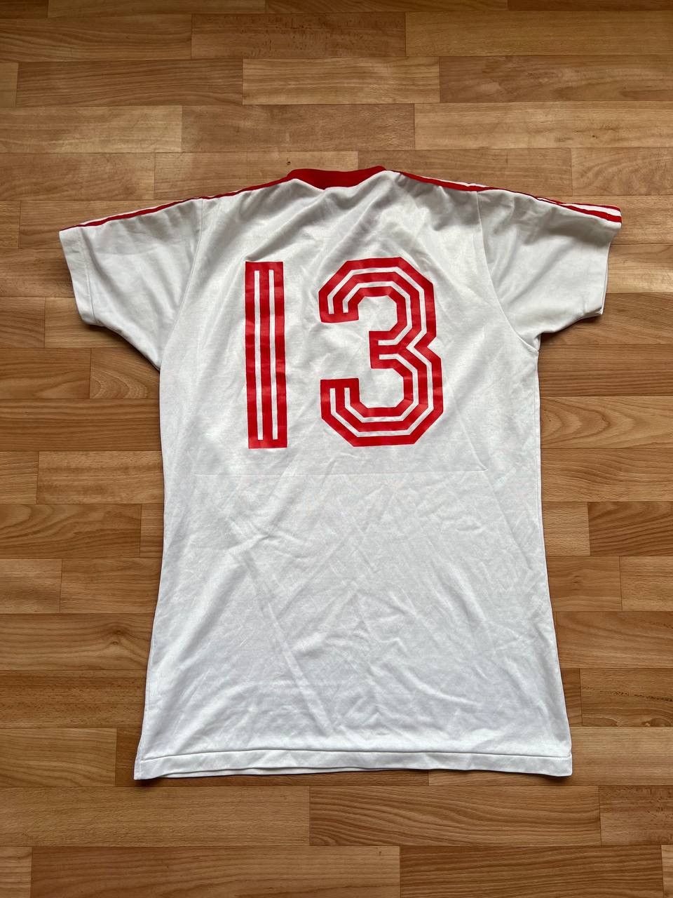 Vintage ULTRA RARE! 1975 SWITZERLAND #13 MATCH WORN ADIDAS JERSEY L Size US L / EU 52-54 / 3 - 17 Thumbnail