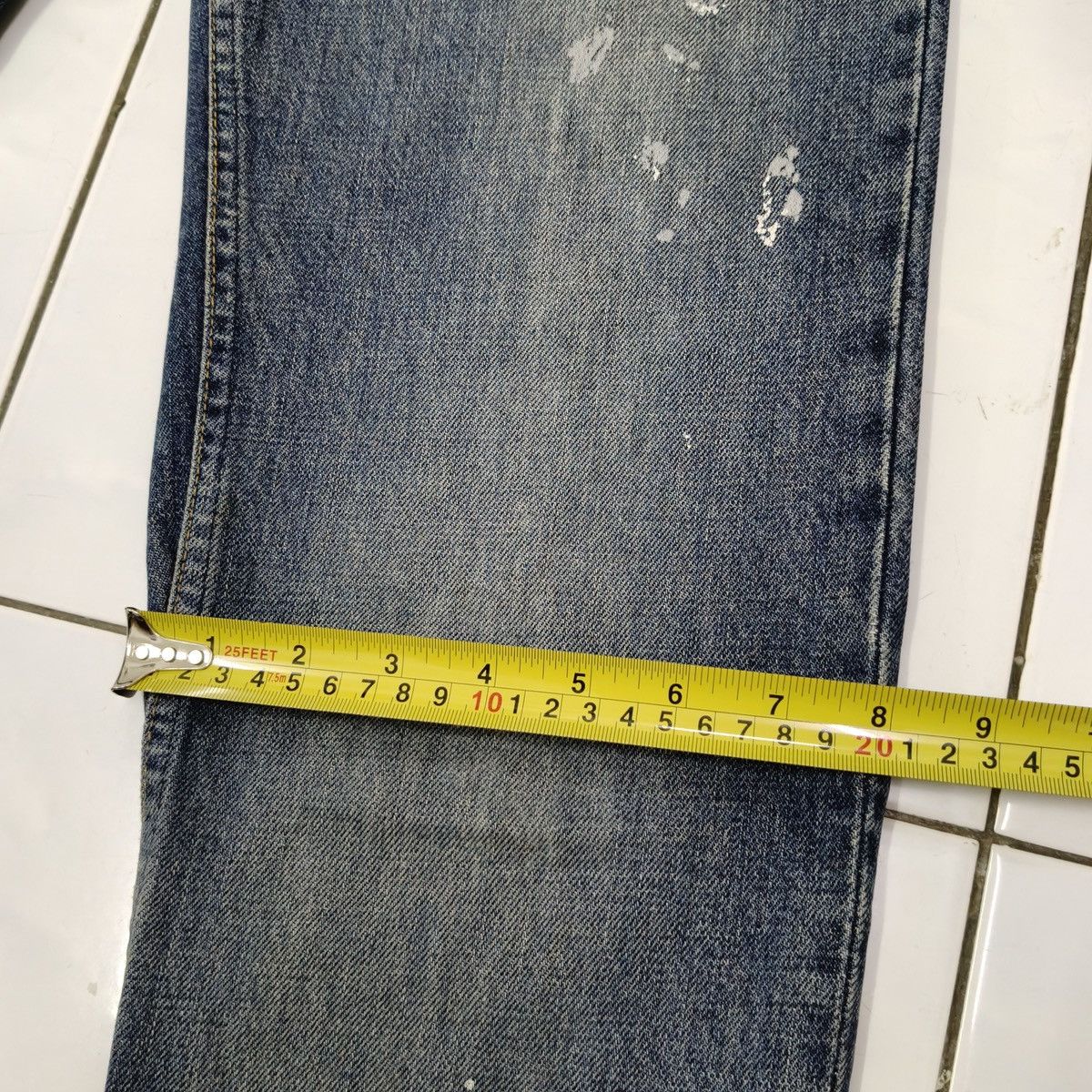 Helmut Lang Vintage Y2K Helmut Lang Paint Splatter Classic Cut Jeans Size US 29 - 21 Thumbnail