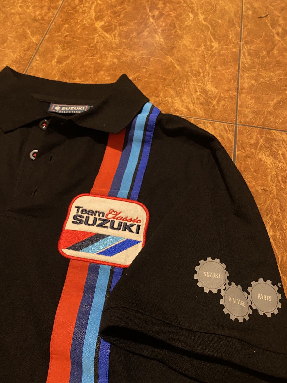 Japanese Brand Team Classic Suzuki Racing Moto Mens Polo Shirt y2k Size US L / EU 52-54 / 3 - 3 Thumbnail