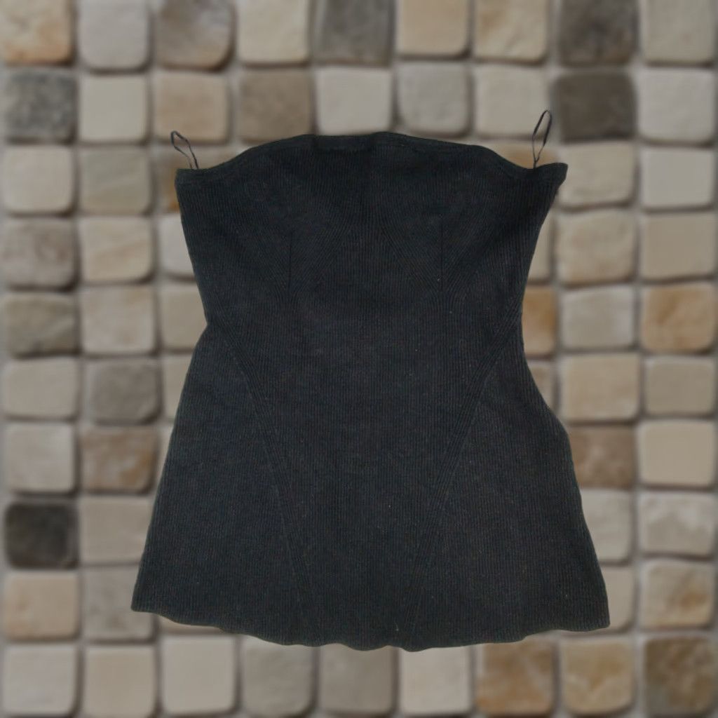 Vintage Maeve Top Womens Large Black Ribbed Knit Blouse Shirt Viscose Knit Boat Neck Sleeveless Pullover Regular Women Size L / US 10 / IT 46 - 1 Thumbnail