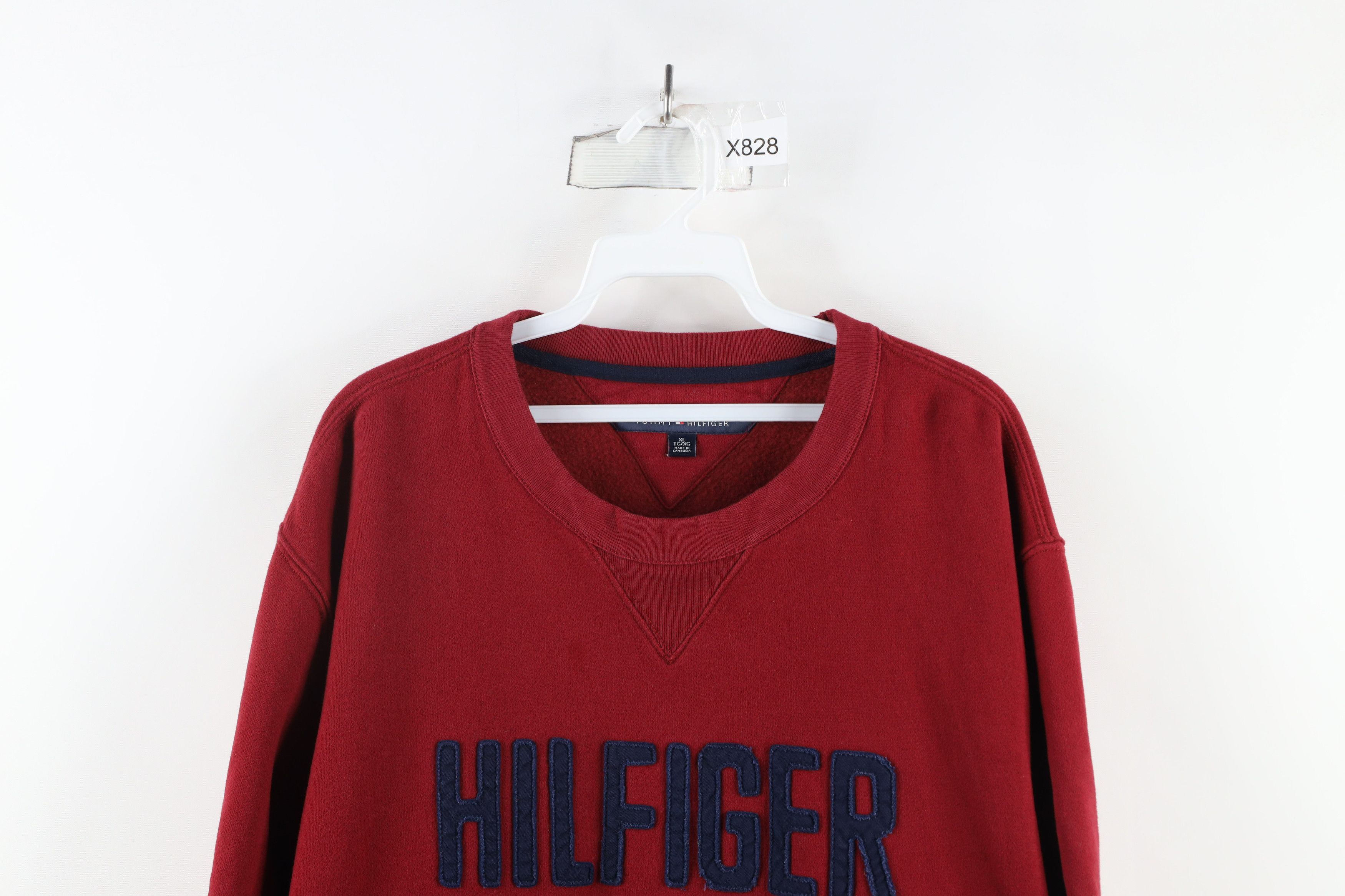 Tommy Hilfiger × Vintage Vintage Tommy Hilfiger Block Letter Heavyweight Sweatshirt Size US XL / EU 56 / 4 - 2 Thumbnail