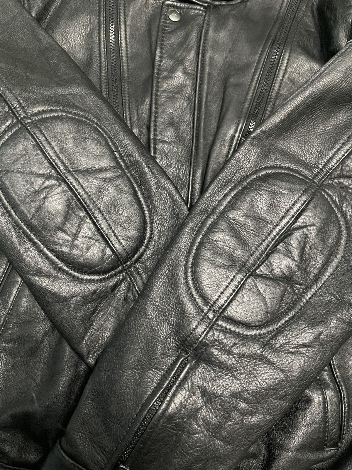 Other Vintage PLICANA leather biker Jacket Size US L / EU 52-54 / 3 - 13 Thumbnail