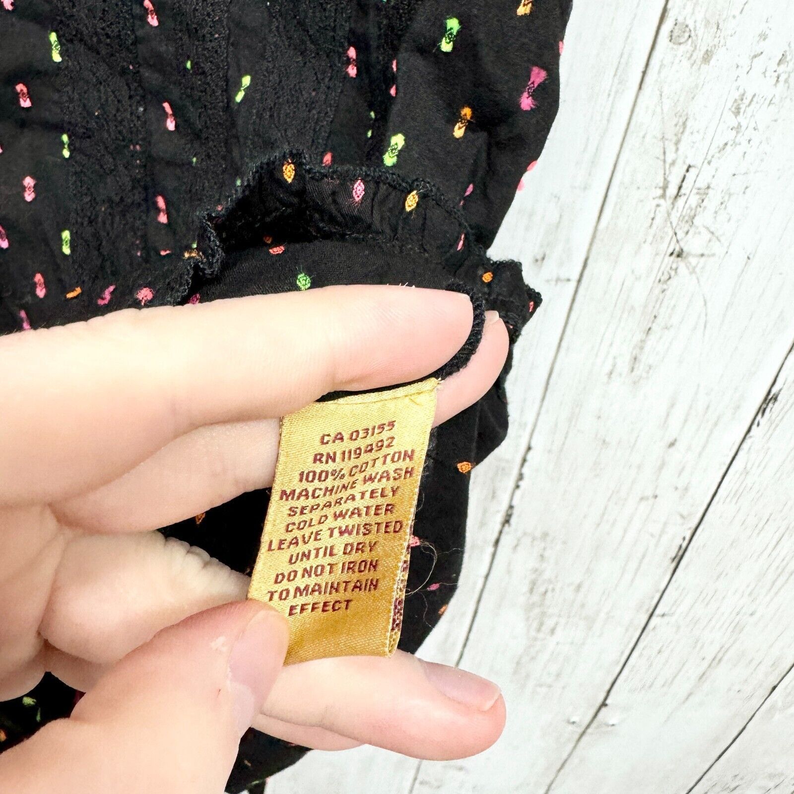 Other APRIL CONNEL M Black Neon Spotted Button Down Tank Top Size M / US 6-8 / IT 42-44 - 4 Thumbnail
