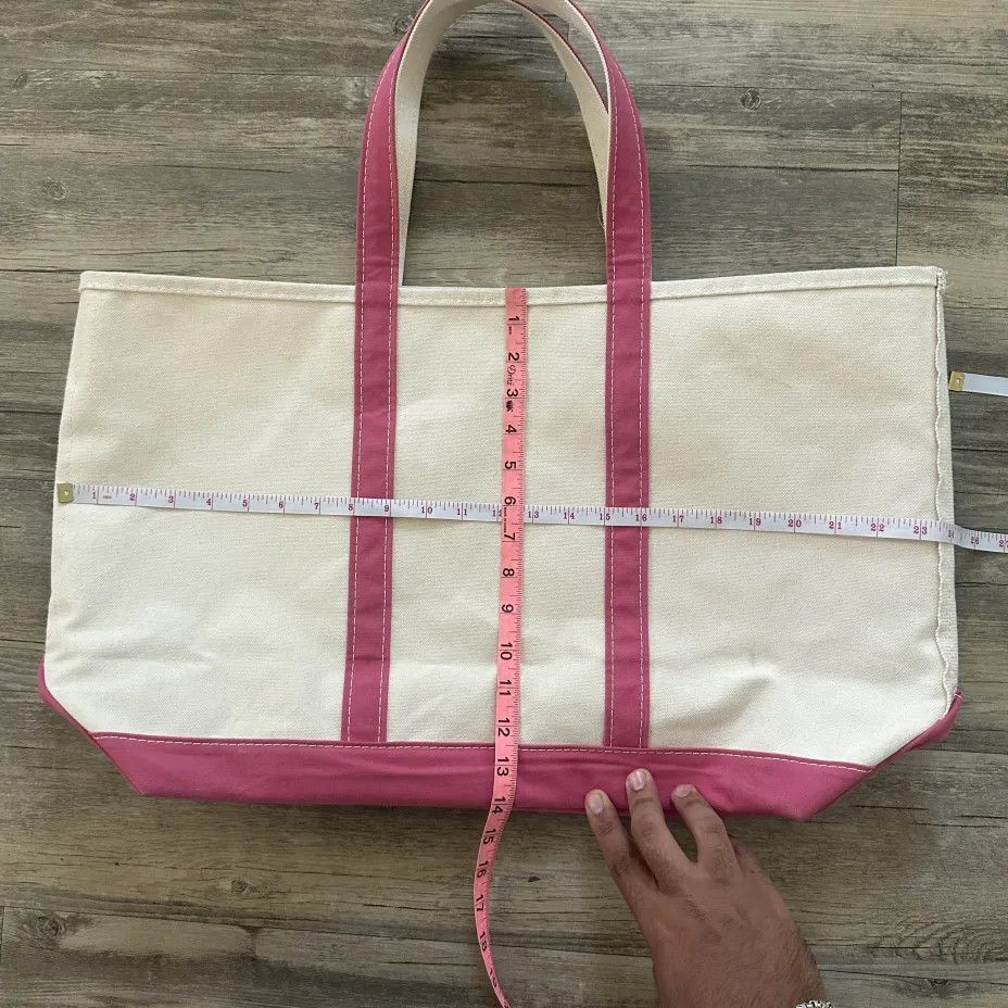L.L. Bean Vintage L.L. Bean Boat And Tote Pink Canvas Tote Bag XL Size ONE SIZE - 7 Thumbnail