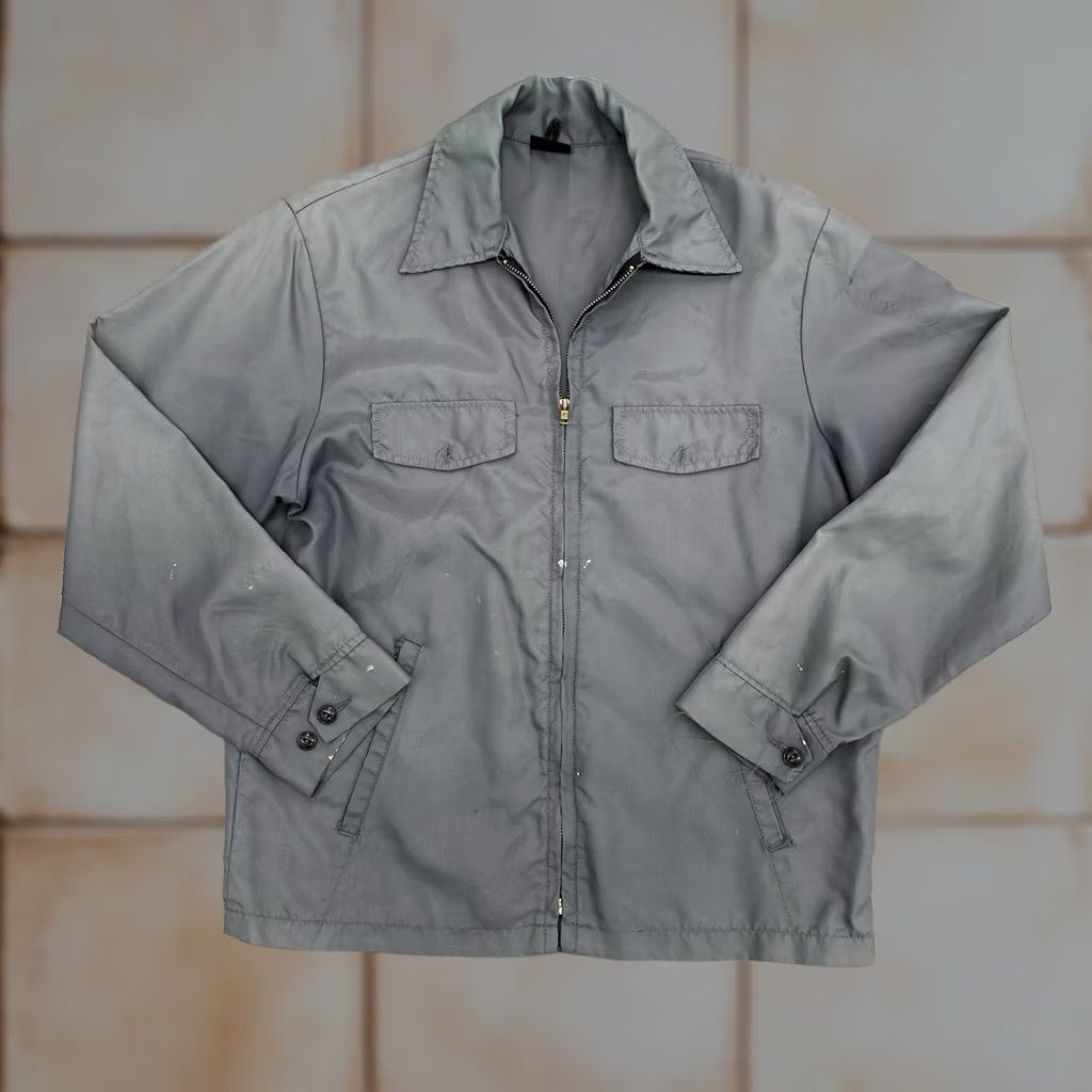 Brooksfield VINTAGE Brookfield Uniforms Jacket Lightweight Zip Up Nylon Distressed Short M Size US 31 - 1 Thumbnail