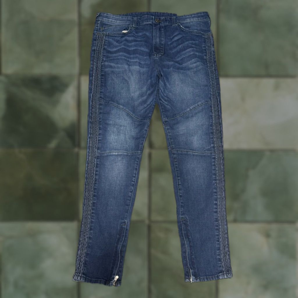 True Religion True Religion Blue Denim Mick Skinny Jeans Mens Regular Zipper 36 Blue Denim 5-Pocket Style 80s 90s Hipster City Jeans Mens Size US 36 / EU 52 - 1 Thumbnail