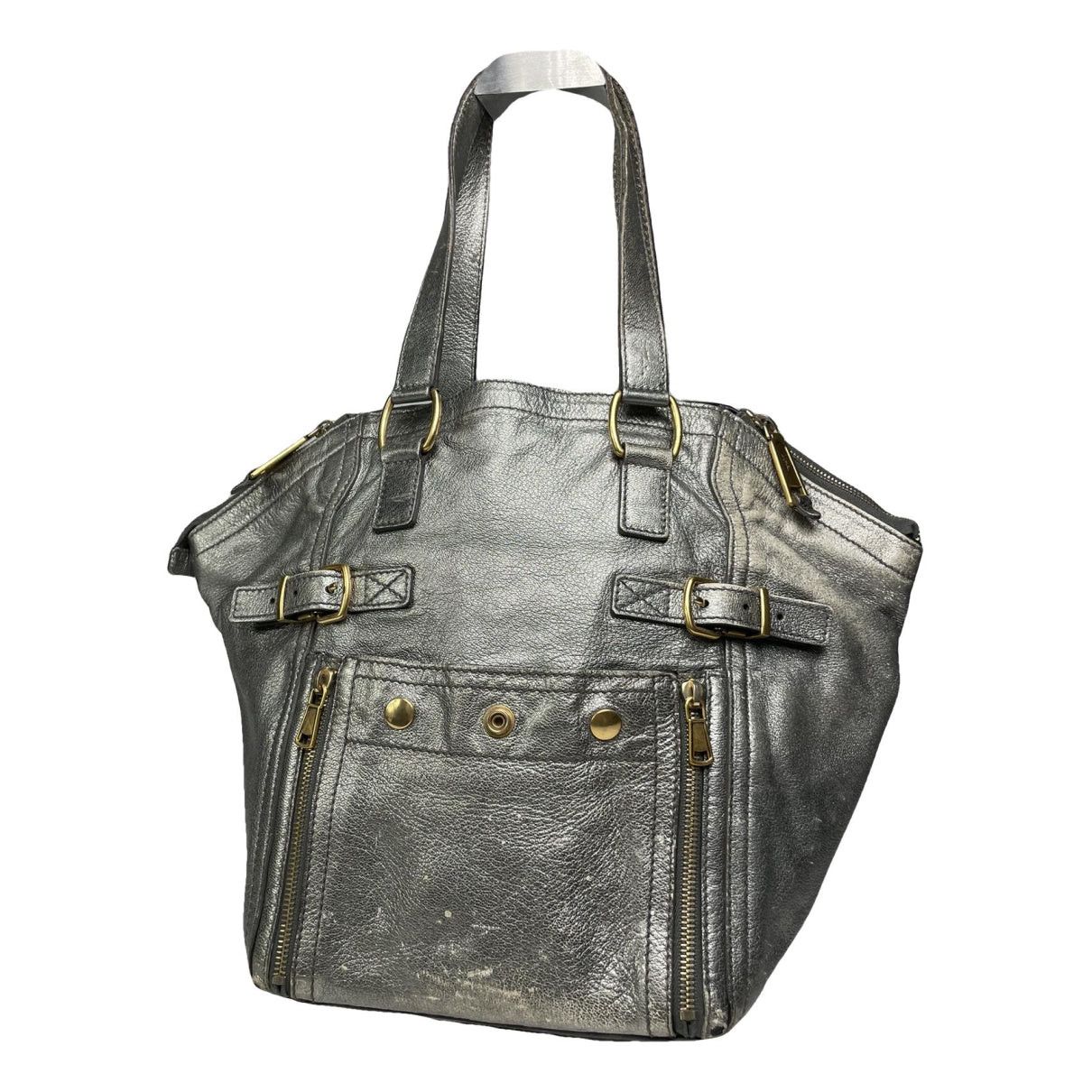 Yves Saint Laurent Silver Leather Handbag Size ONE SIZE - 1 Thumbnail