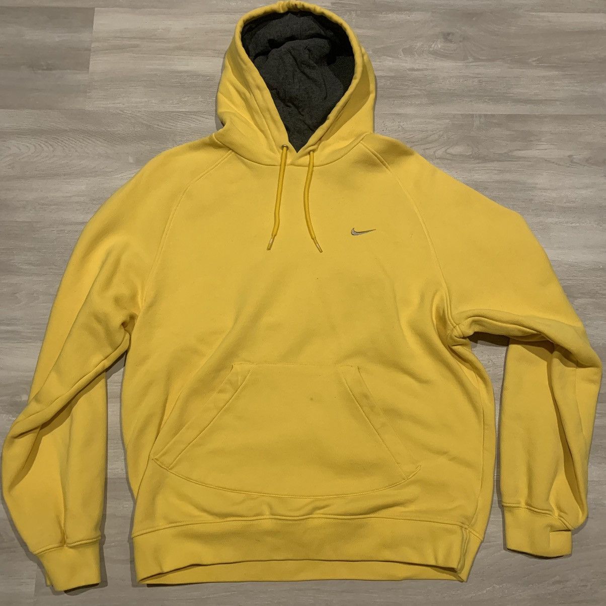 Nike × Vintage Nike Y2K Vintage Yellow Hoodie Size US M / EU 48-50 / 2 - 1 Thumbnail
