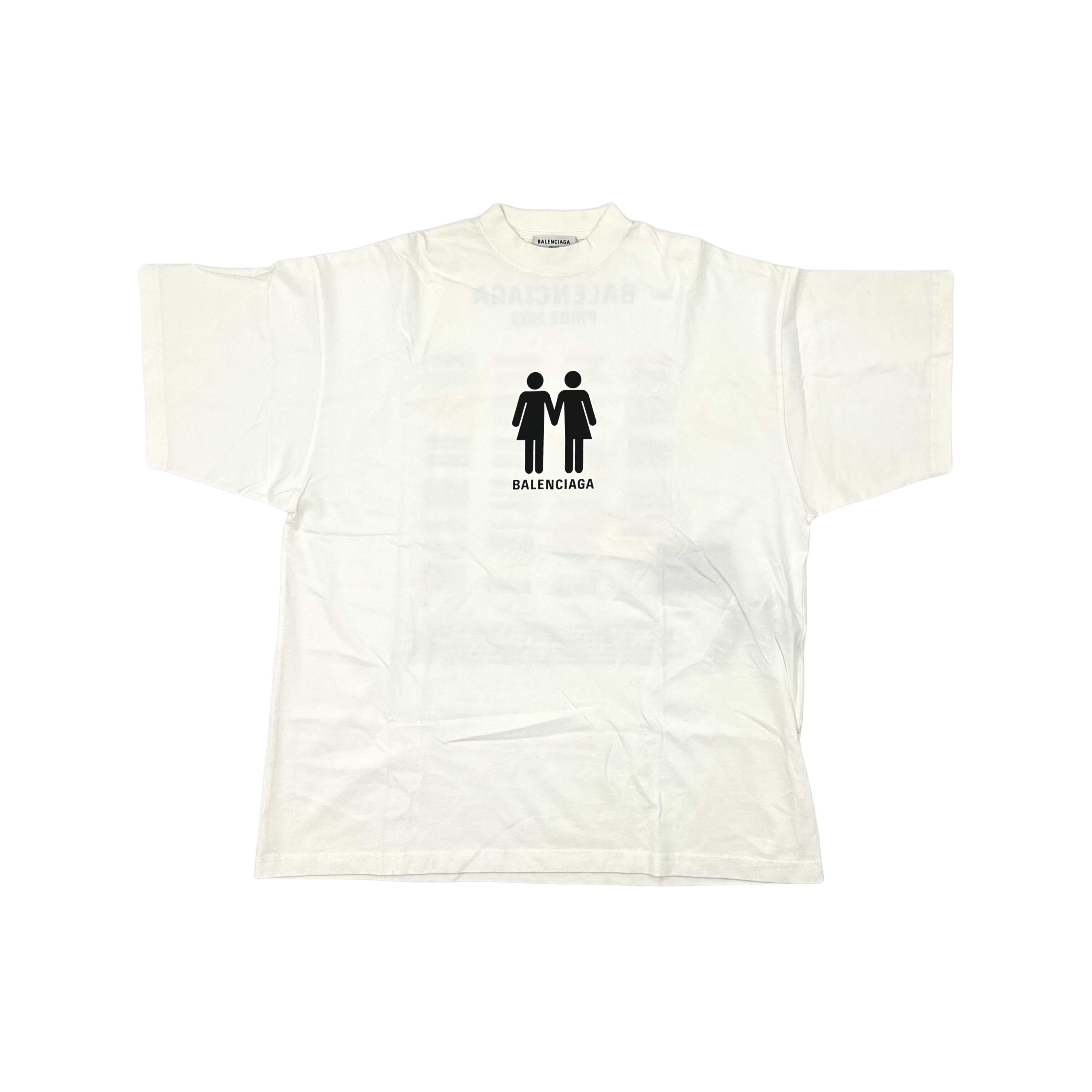 Balenciaga Balenciaga Pride 2022 Flag Graphic T-Shirt Size 2 Size US M / EU 48-50 / 2 - 1 Thumbnail