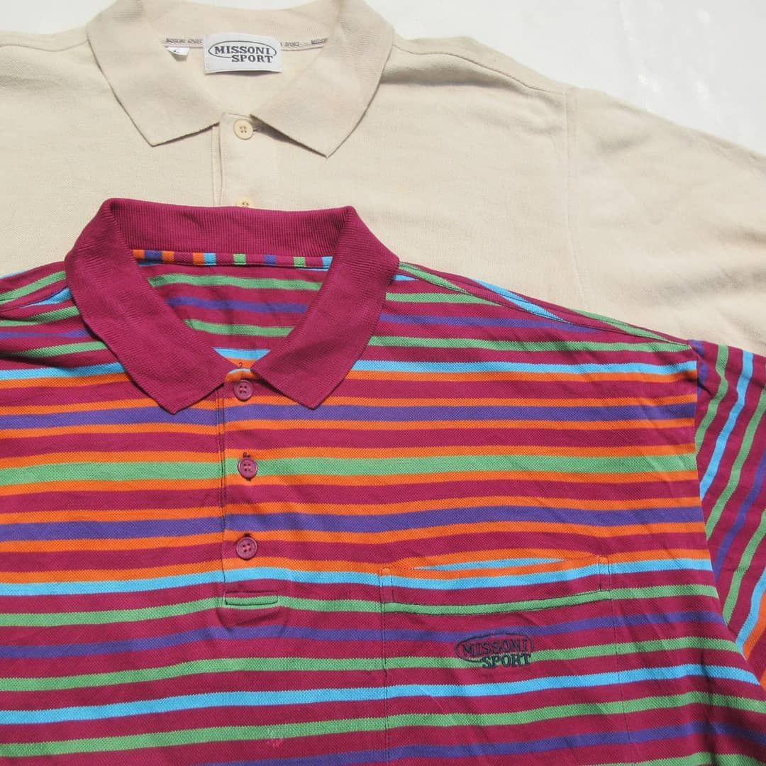 Missoni vintage 90s Missoni sport polo shirt Rainbow Vintage Stripes Size US M / EU 48-50 / 2 - 5 Thumbnail