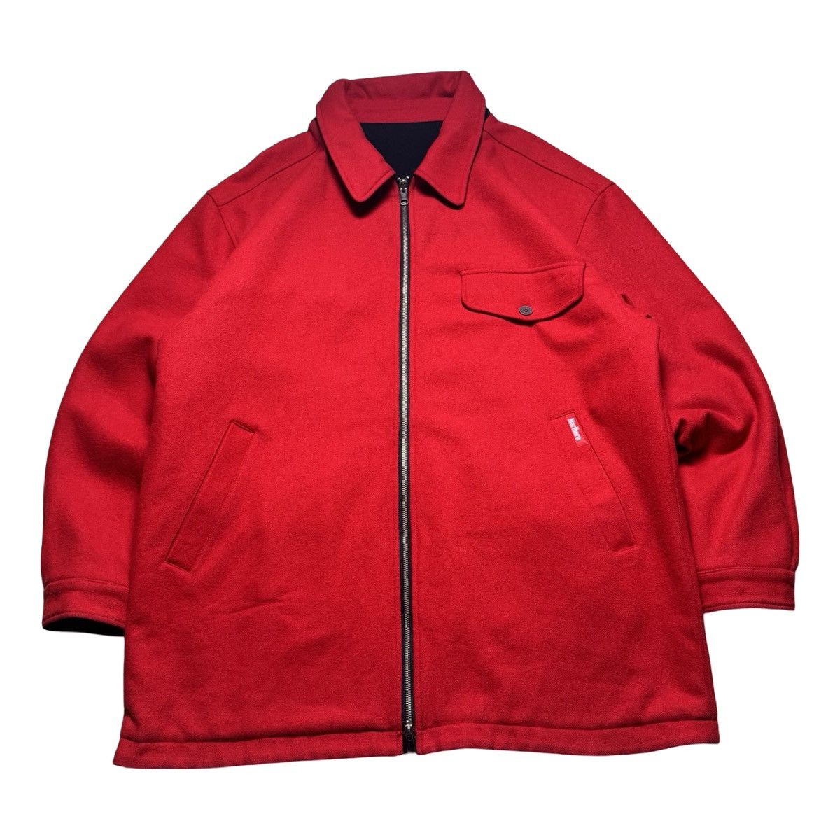 Marlboro MARLBORO Reversible Full Zip Jacket Black Red Wool 90s Large Size US L / EU 52-54 / 3 - 1 Thumbnail