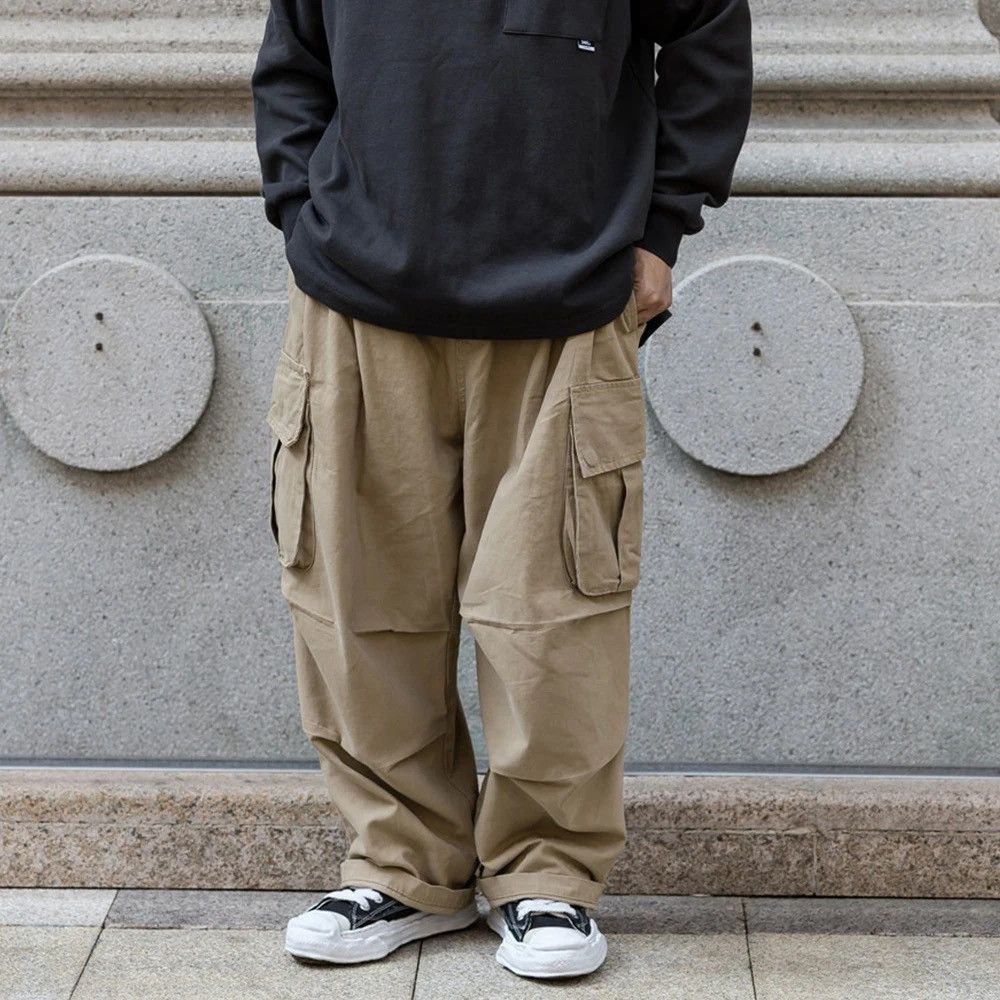 Japanese Brand × Vintage Japanese Style Beige Baggy Cargo Pants Size US 34 / EU 50 - 1 Thumbnail