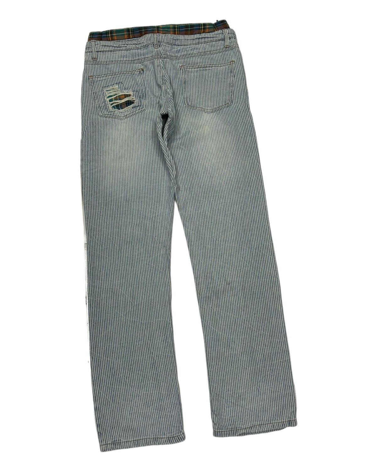 Japanese Brand DOUBLE WAIST STRIPE PUNK DENIM JEANS Size US 30 / EU 46 - 8 Thumbnail