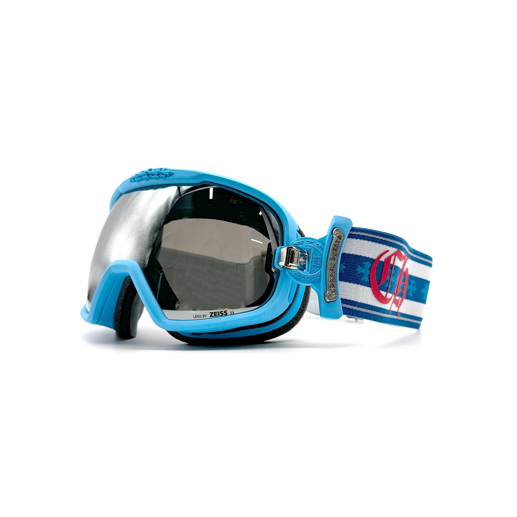 Chrome Hearts Chrome Hearts SILVER MORNING Blue Ski Cross Goggles Size ONE SIZE - 3 Thumbnail