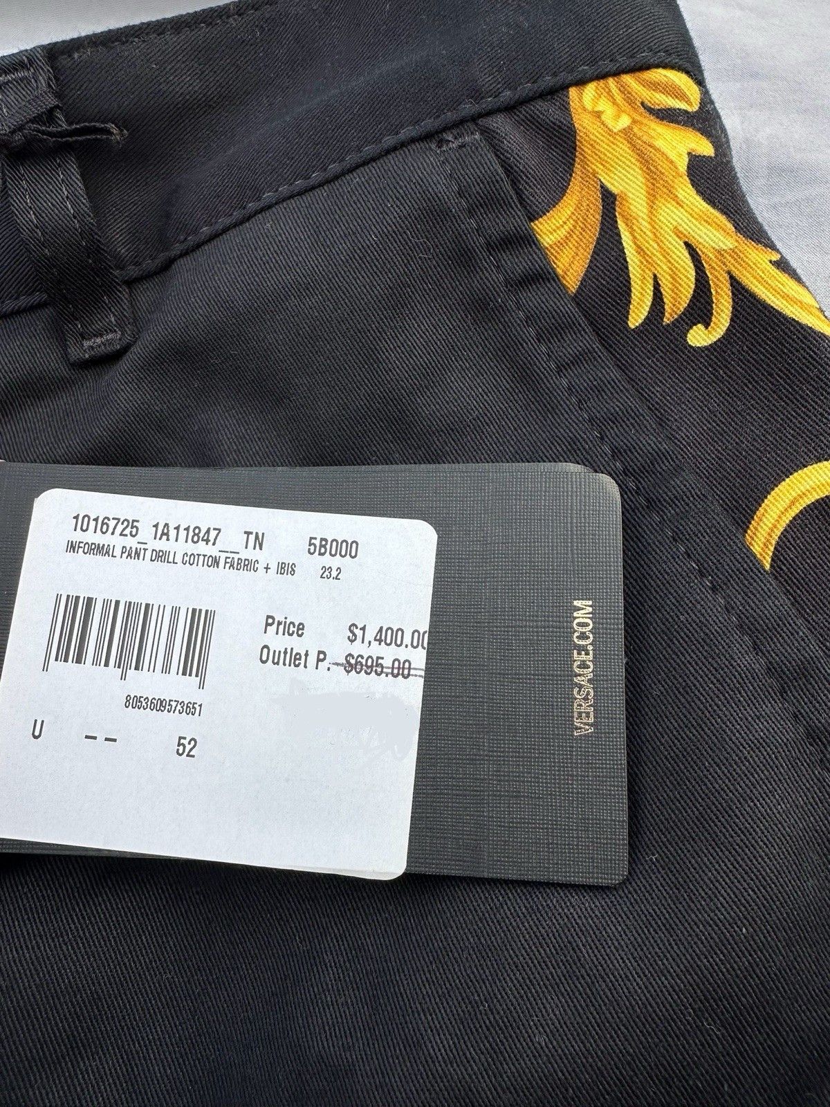Versace Versace Dress Pants With Vines Inside Pockets Retail $1,400 Size US 36 / EU 52 - 2 Thumbnail