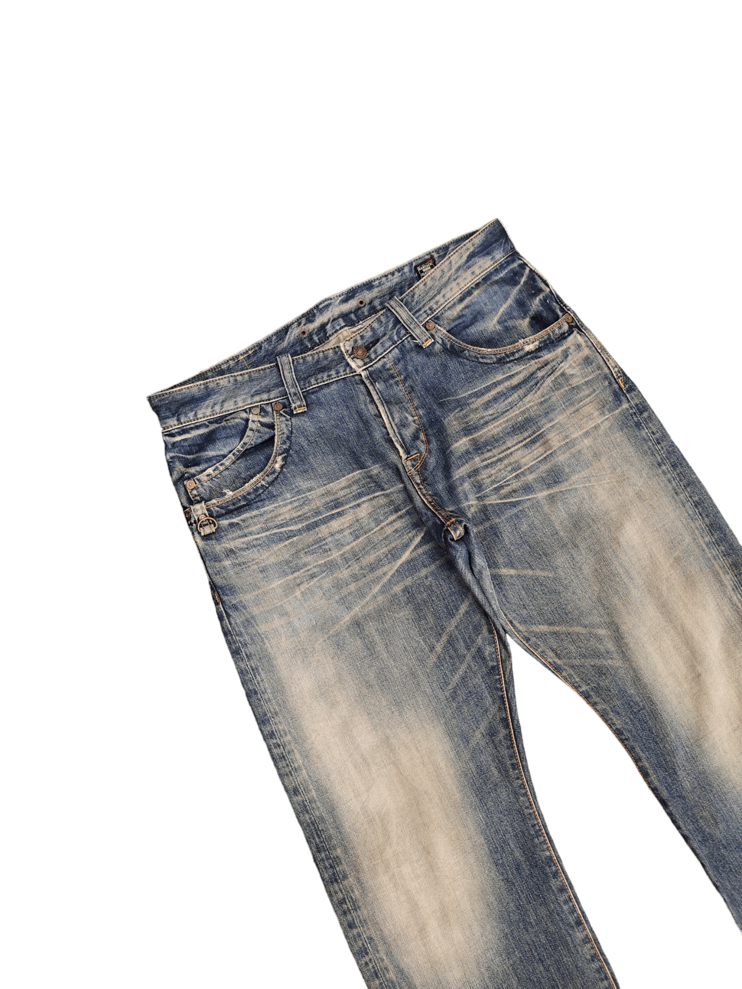 Undercover Japanese Brand Bartack Clawmark Denim Jeans Streetwear Size US 35 - 5 Thumbnail