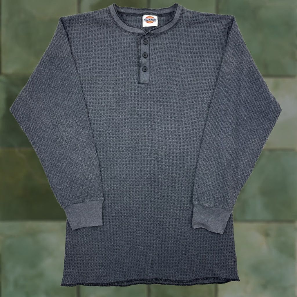 Dickies VINTAGE Dickies Thermal Henley Shirt Mens XL Gray Hipster Grunge USA 90s Shirt Size US XL / EU 56 / 4 - 1 Thumbnail