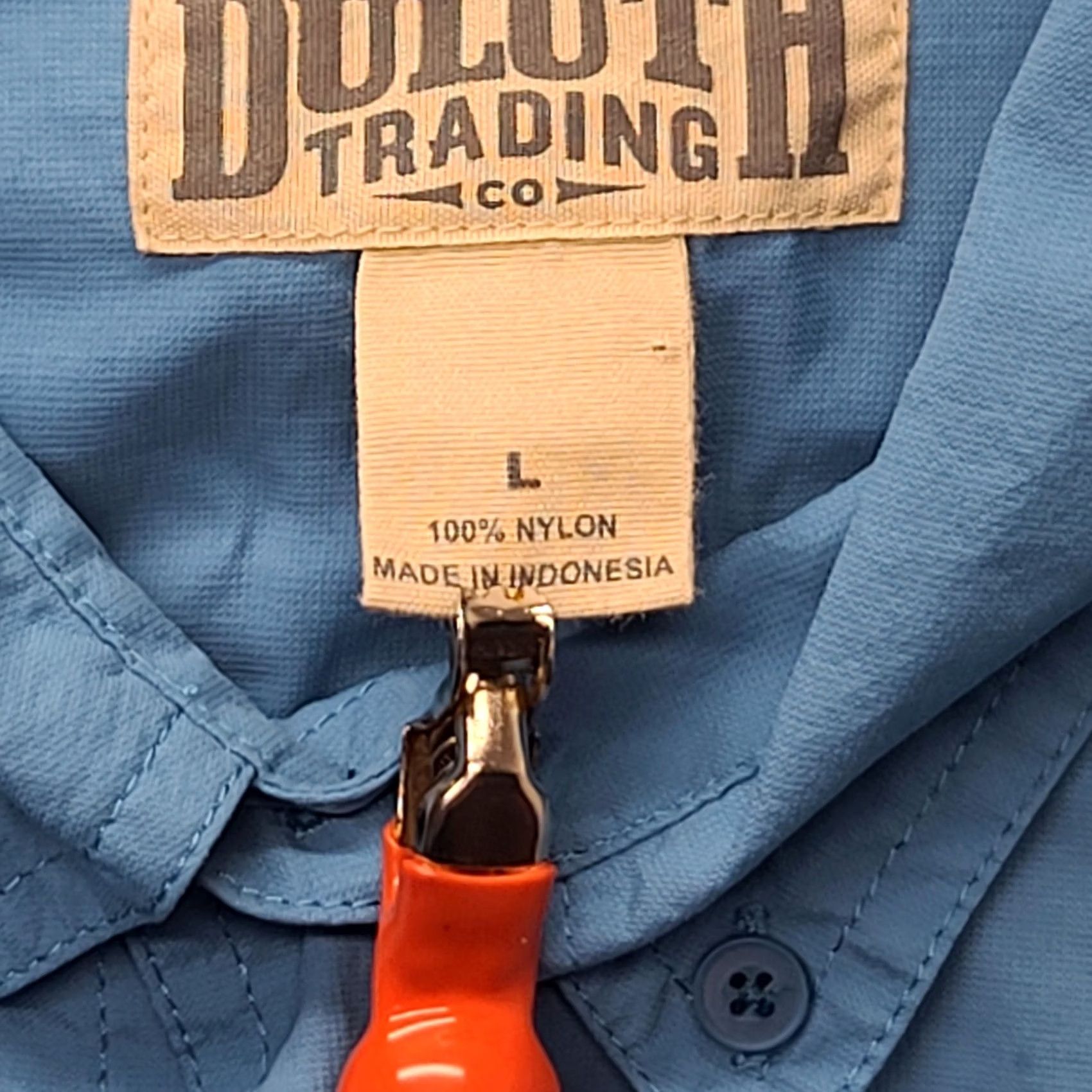 Vintage Duluth Armachillo Shirt Mens L Regular Fit Short Sleeve Button-Up Outdoor Breathable UV Protection Moisture Wicking Quick Dry Pockets Blue Size US L / EU 52-54 / 3 - 2 Thumbnail