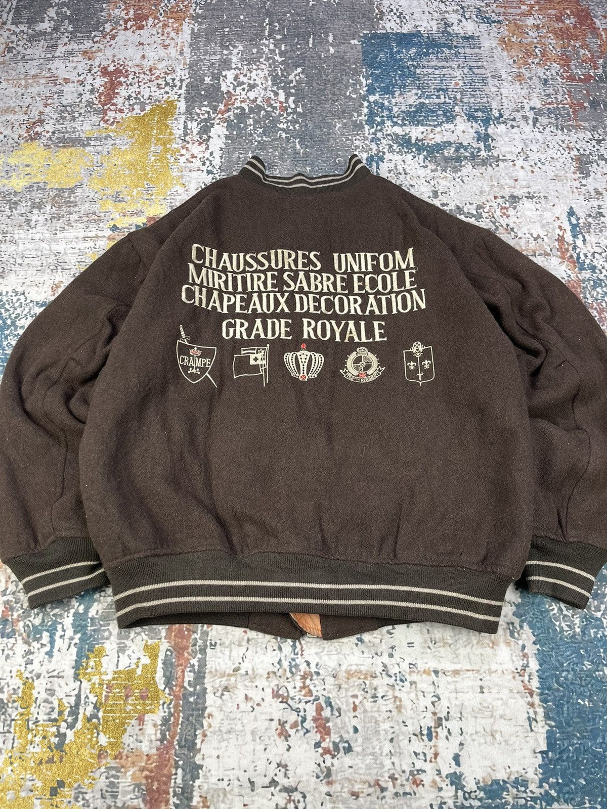 Vintage Vintage Letterman Wool Bomber Jacket Size US M / EU 48-50 / 2 - 2 Thumbnail