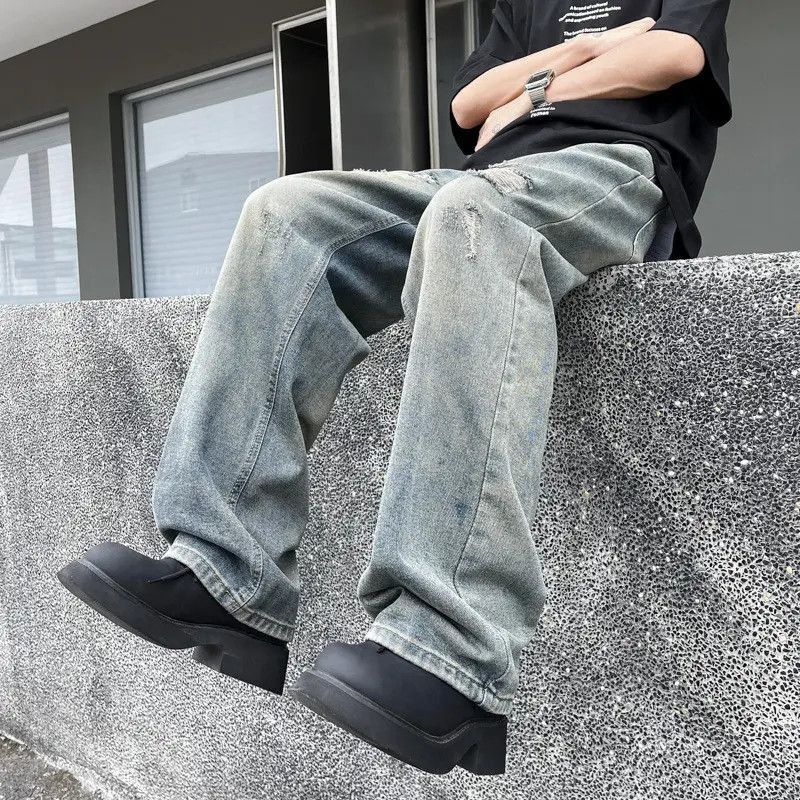 Japanese Brand Retro loose wide leg casual jeans Size US 30 / EU 46 - 4 Thumbnail