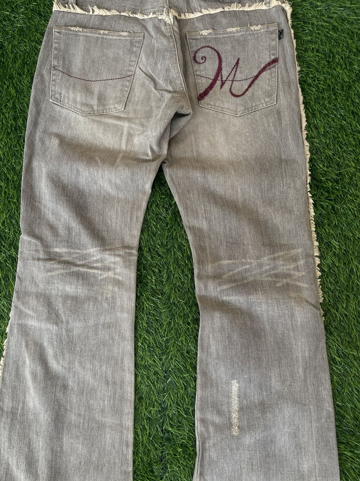 Morgan Homme Vintage’90s🔥MORGAN HOMME🔥Distressed Flared Denim Washed Size US 33 - 4 Thumbnail