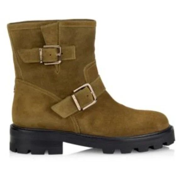 Jimmy Choo Jimmy Choo Youth II Caper Green Suede Ankle Boots - EU36/US6 Size US 6 / IT 36 - 2 Thumbnail
