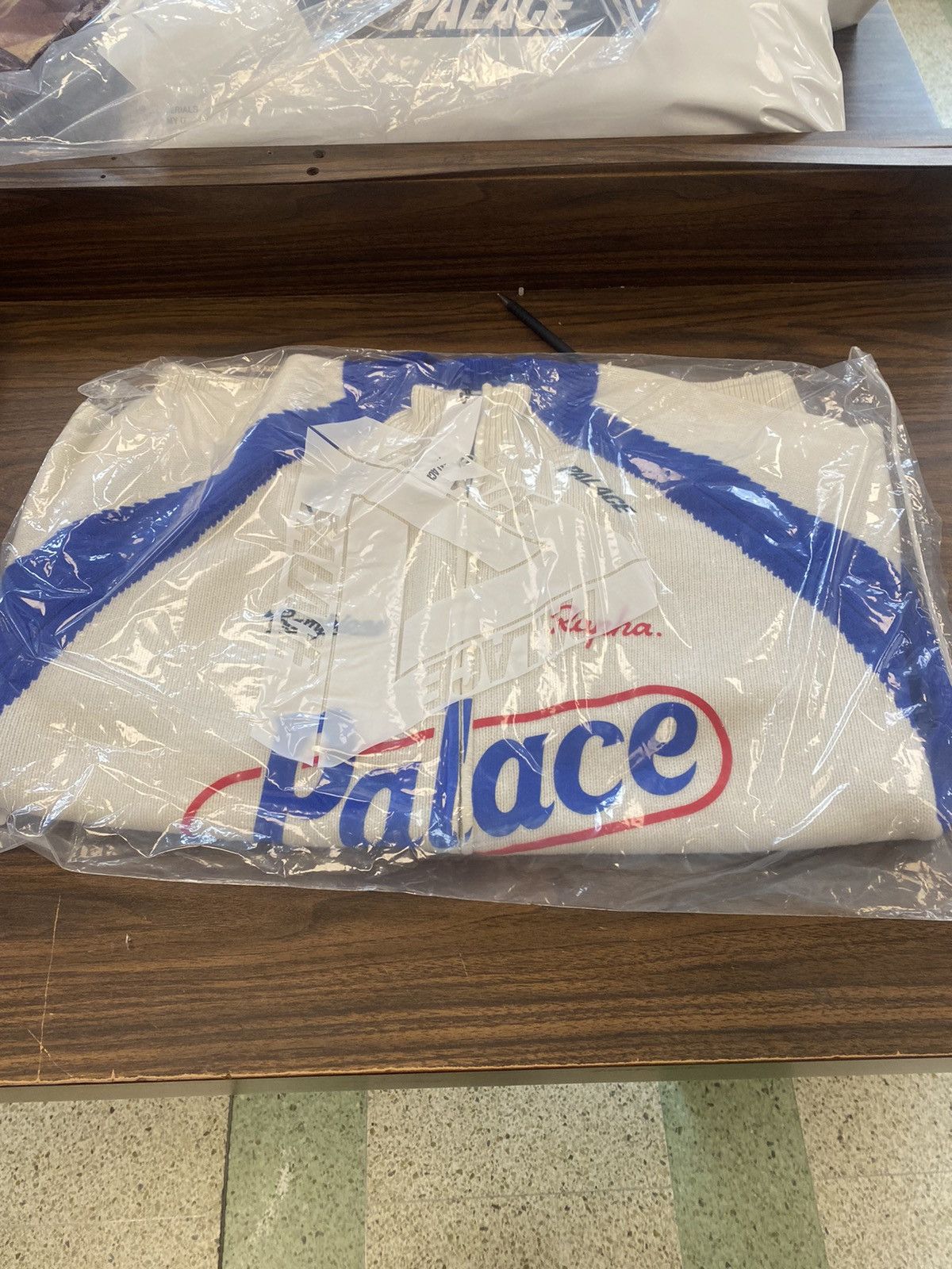 Palace Palace Rapha Zip Knit White size XL | Grailed