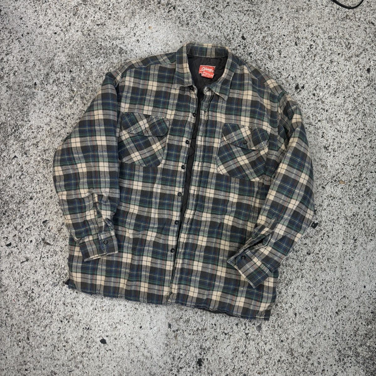 Vintage Thrashed Faded Plaid Flannel Jacket ERD Grunge Chrome Size US XL / EU 56 / 4 - 3 Thumbnail