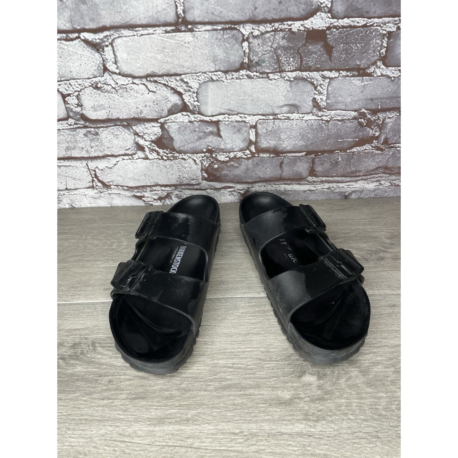 Birkenstock Birkenstock Arizona Essentials EVA Black Foam Slides Sandals Size US 7.5 / IT 37.5 - 16 Thumbnail