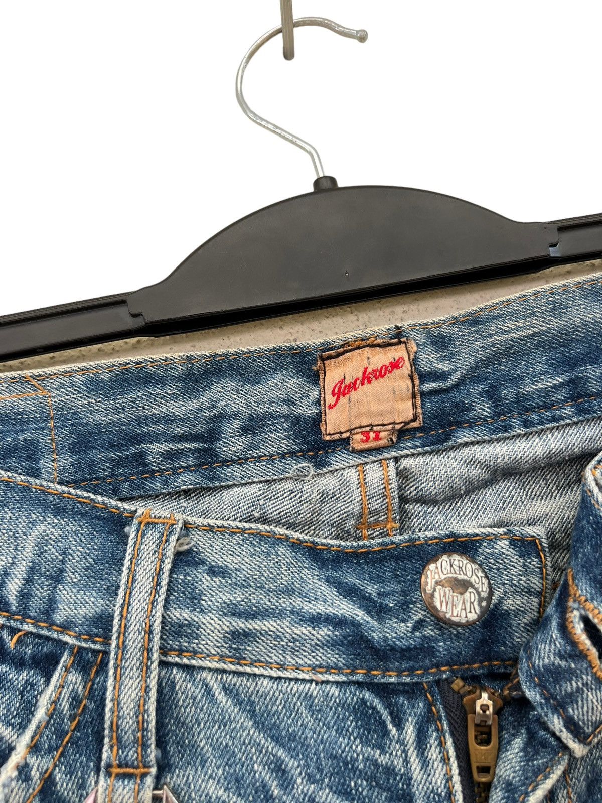 JACKROSE Jackrose Bleached Distressed Denim Patches Denim Jeans Size US 31 - 7 Thumbnail