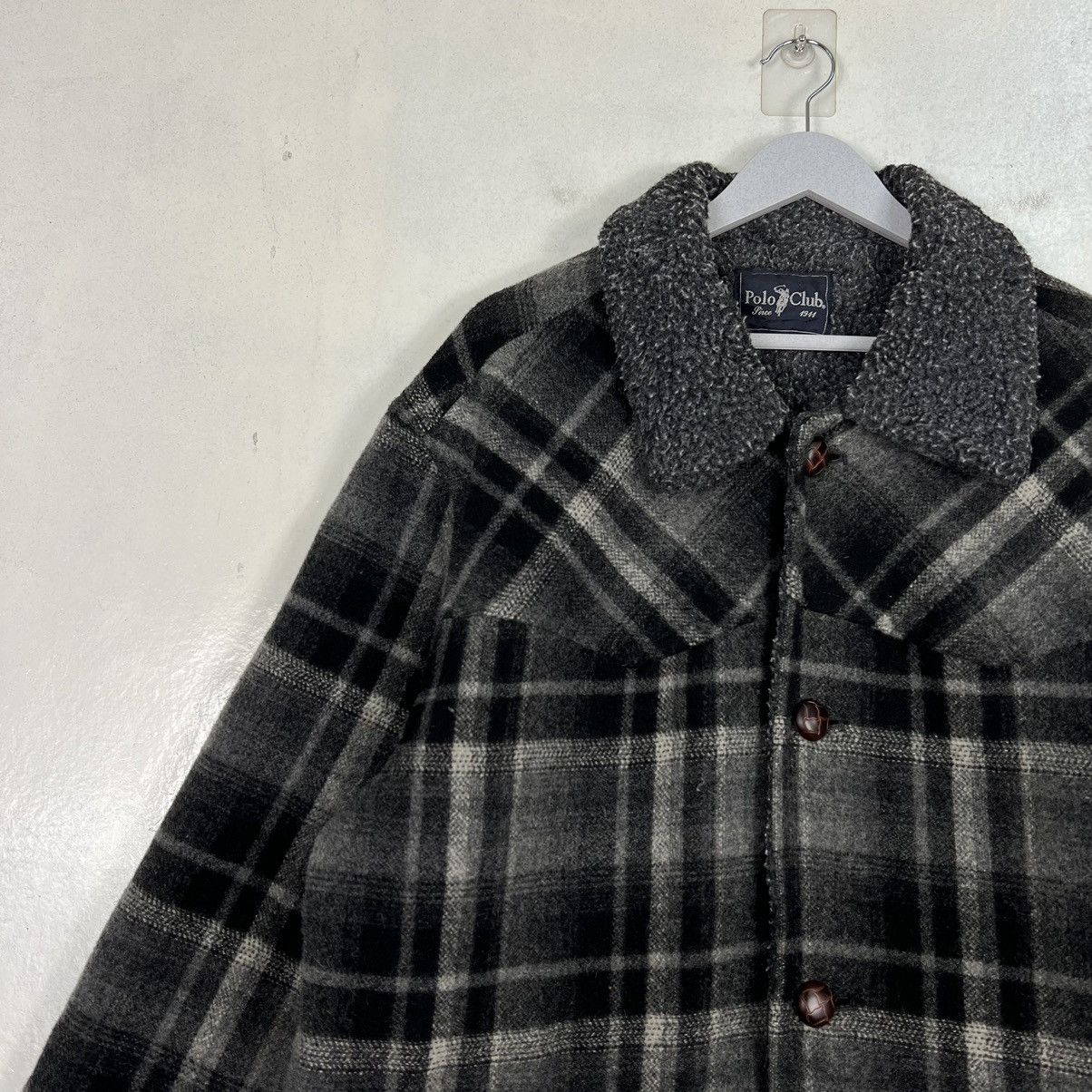 Japanese Brand 🔥 PLAID POLO CLUB WOOL CPO COMBAT JACKET Size US L / EU 52-54 / 3 - 7 Thumbnail