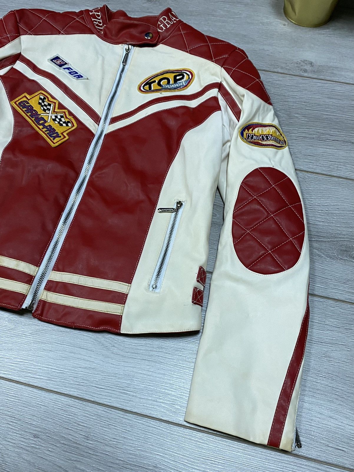 Vintage Rare Y2k Wonder Team Feilida Grand-Prix Leather Jacket 90’s Size M / US 6-8 / IT 42-44 - 11 Thumbnail