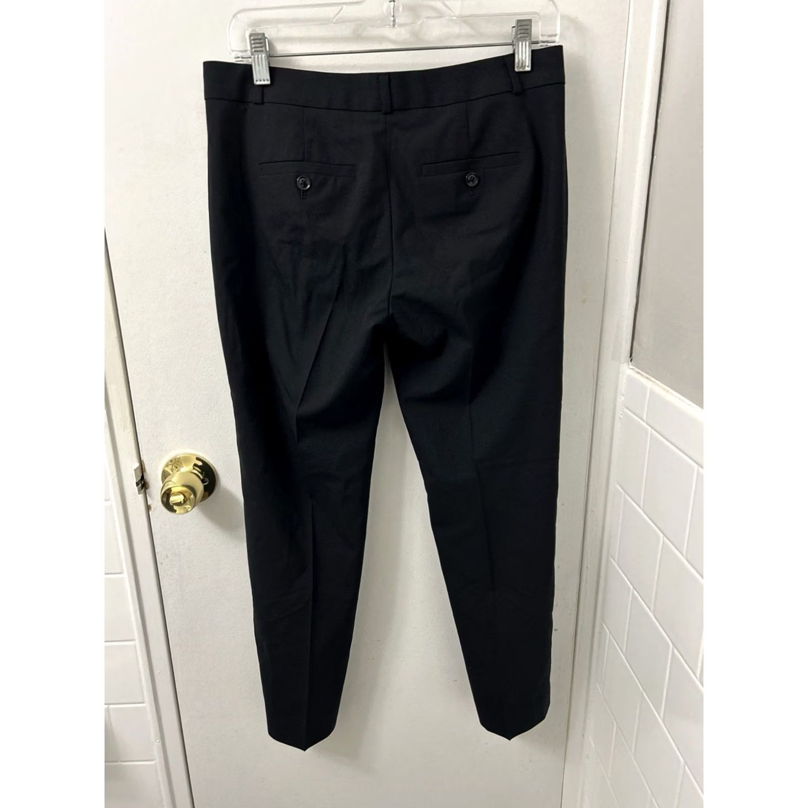Banana Republic Banana Republic Avery Dress Pants Womens 2x26 Black Wool Blend Ankle Straight Slim Wom ens Size 26" / US 2 / IT 38 - 5 Thumbnail