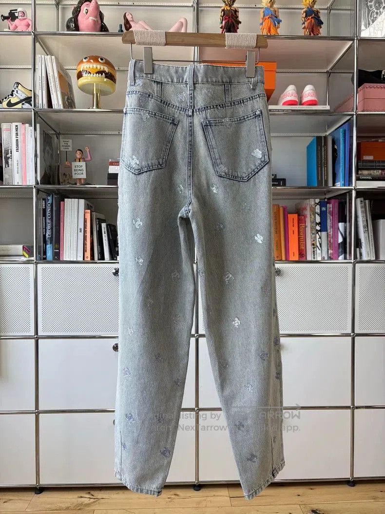 Chanel Chanel Blue Sequin Logo carrot pants . Size US 34 / EU 50 - 3 Thumbnail