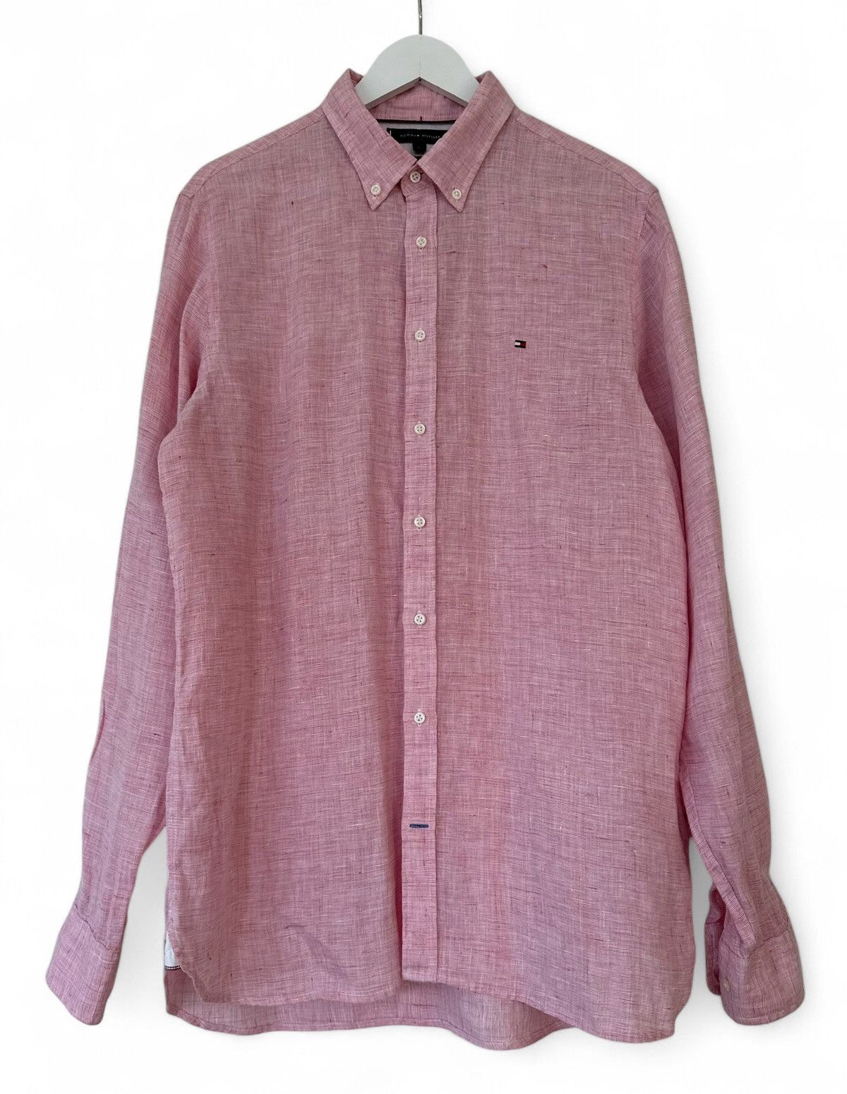 Tommy Hilfiger Tommy Hilfiger Logo 100% Premium Linen Shirt Men's Size L Size US L / EU 52-54 / 3 - 1 Thumbnail