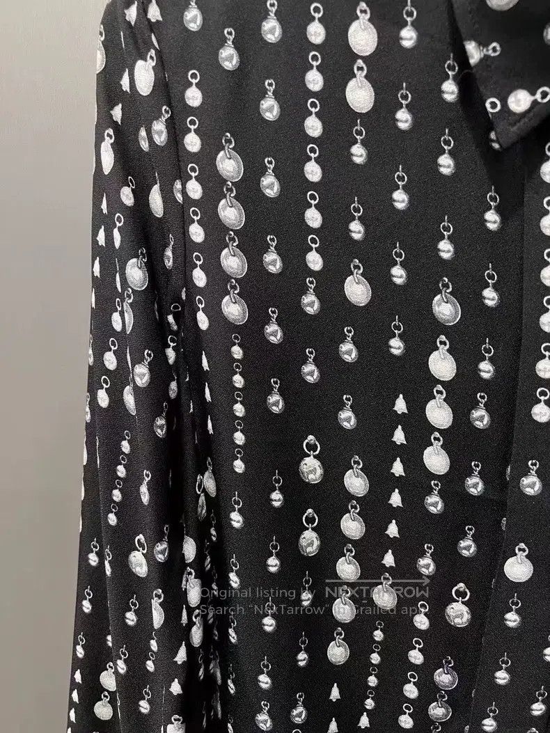 Hermes Hermes All-over Beaded Long Sleeve Shirt Size XXS / US 00 / IT 34 - 2 Thumbnail