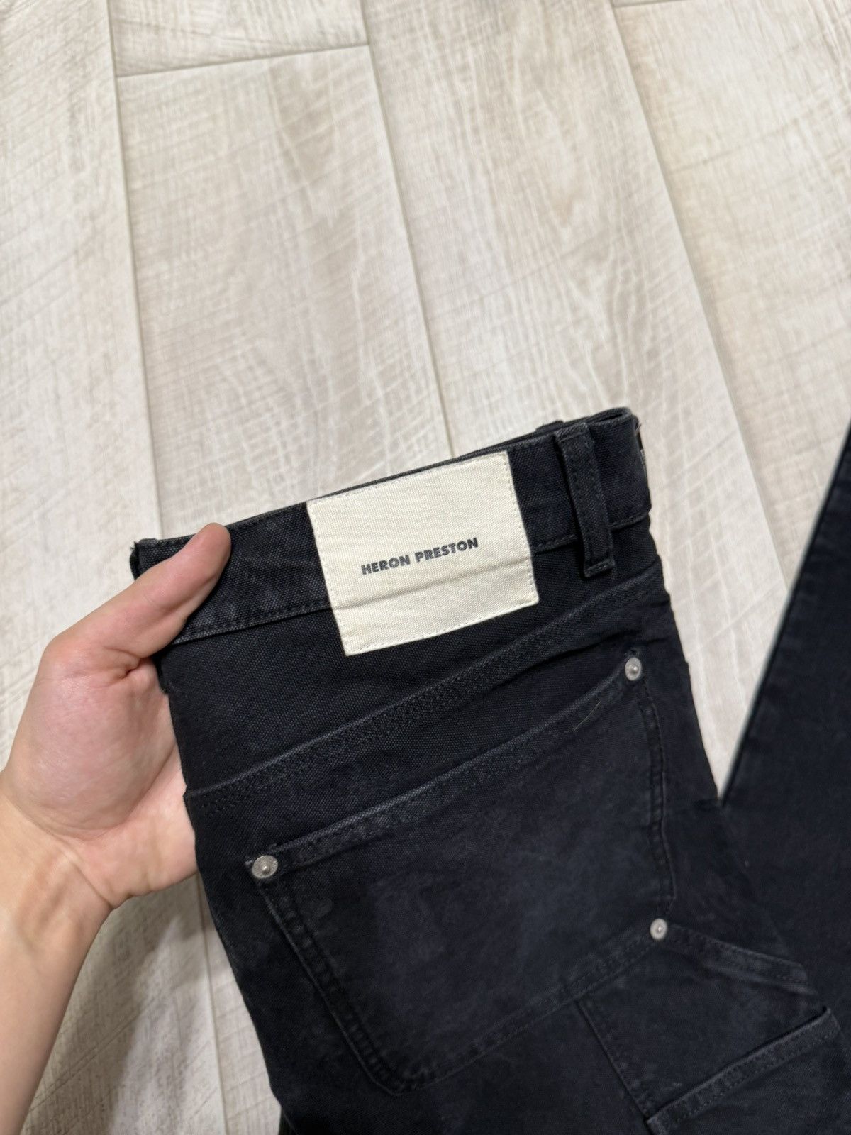 Heron Preston Heron Preston Carpenter Black Jeans Size US 33 - 6 Thumbnail