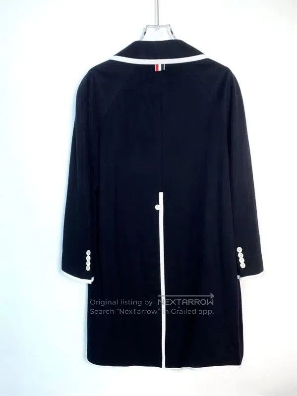 Thom Browne Thom Browne Black Striped Cashmere Coat . Size S / US 4 / IT 40 - 2 Thumbnail