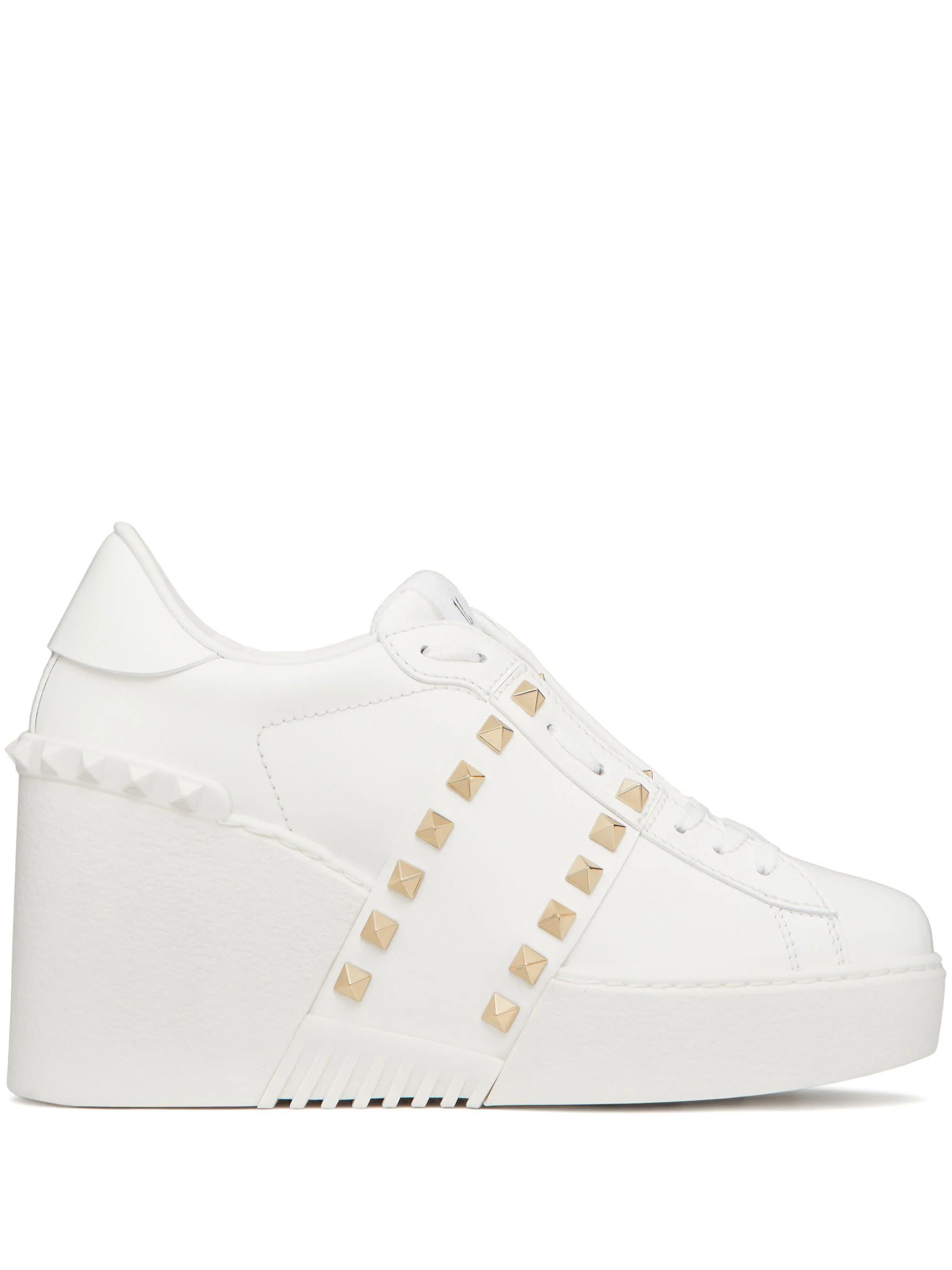 Valentino o1s22i1n0924 Open Disco Wedge Sneakers in White Size US 7 / IT 37 - 1 Thumbnail