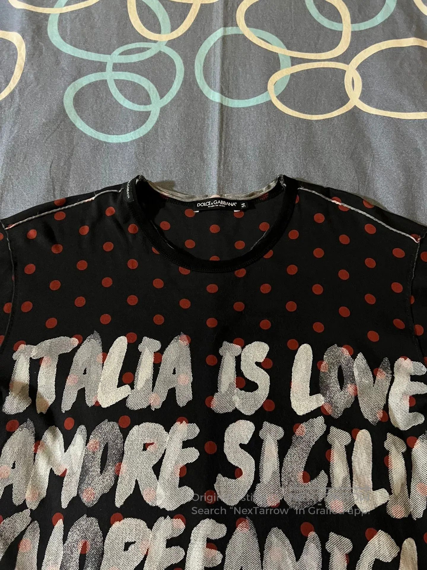 Dolce & Gabbana Dolce&Gabbana Spliced Graffiti Polka Dot T-shirt. Size US XL / EU 56 / 4 - 2 Thumbnail