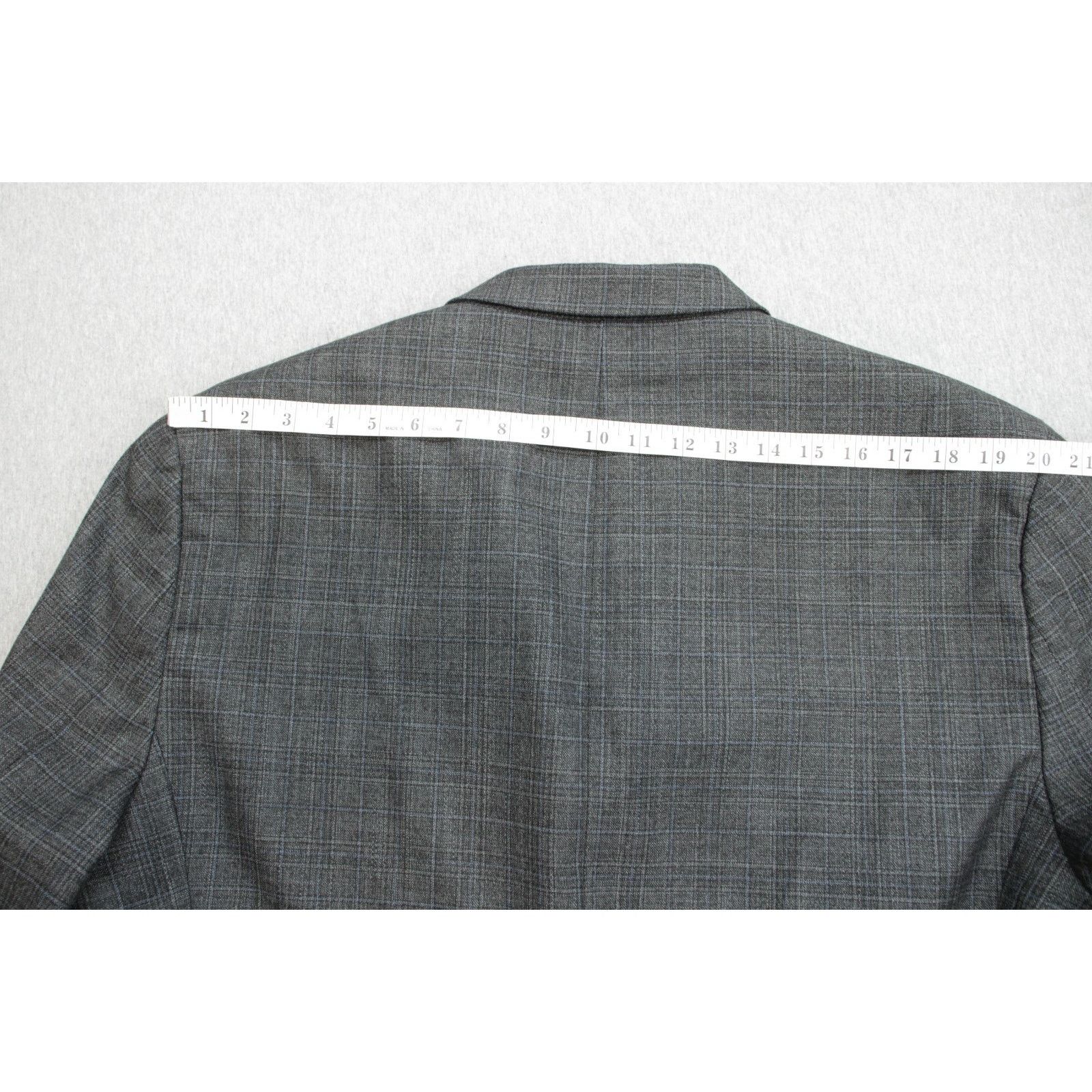 Michael Kors Michael Kors Blazer Mens 46R Gray Plaid 2 Buttons Size 46R - 10 Thumbnail