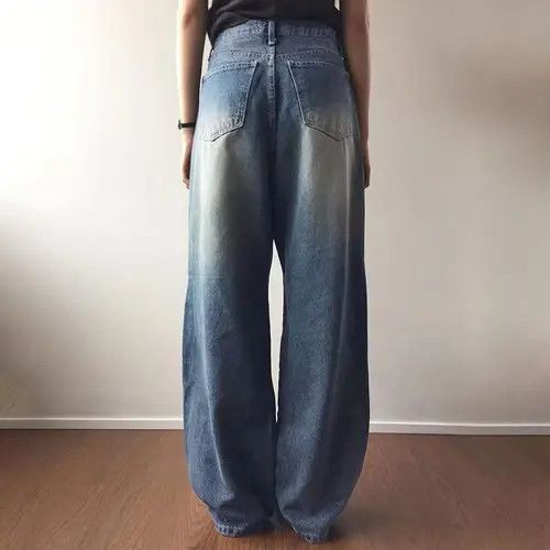 Japanese Brand Washed distressed straight-leg gradient jeans Size US 32 / EU 48 - 4 Thumbnail