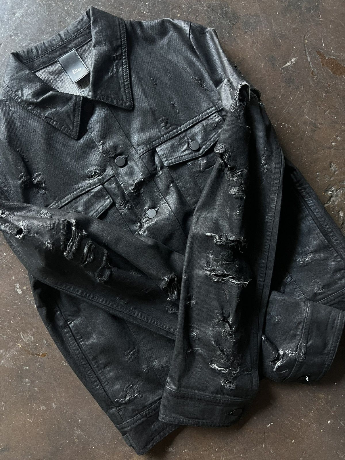 Dior Dior Homme Strip SS04 Waxed Jacket Size US L / EU 52-54 / 3 - 3 Thumbnail