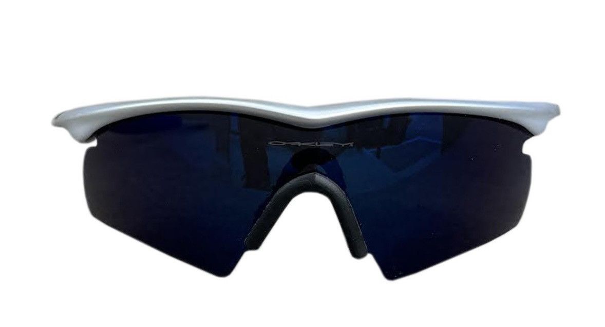 image of Vintage Oakley M Frame Silver / Blue Sunglasses, Men's