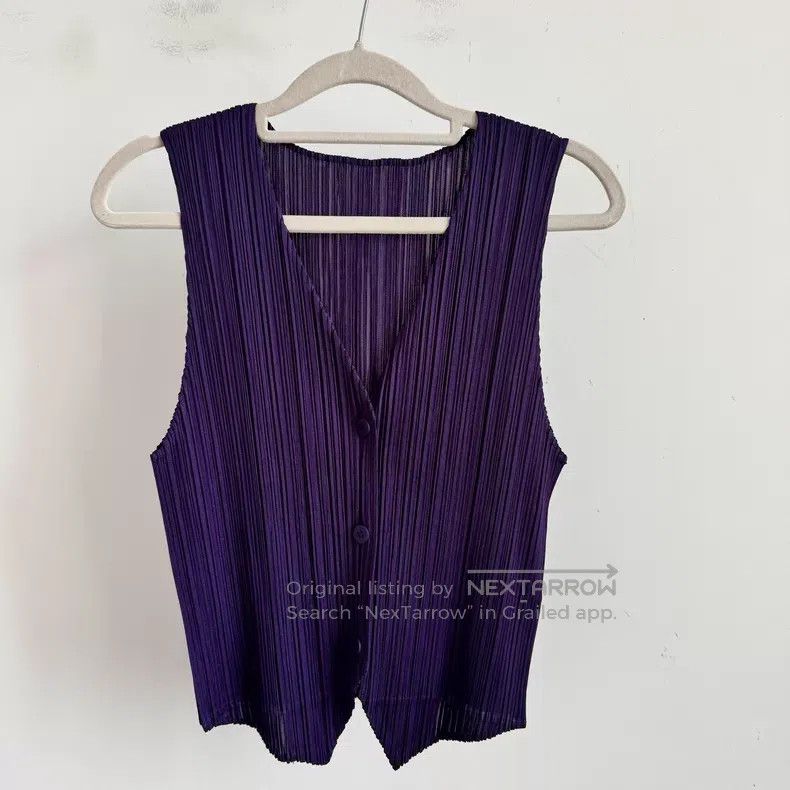 Issey Miyake Issey Miyake Purple Vest Size L / US 10 / IT 46 - 1 Thumbnail