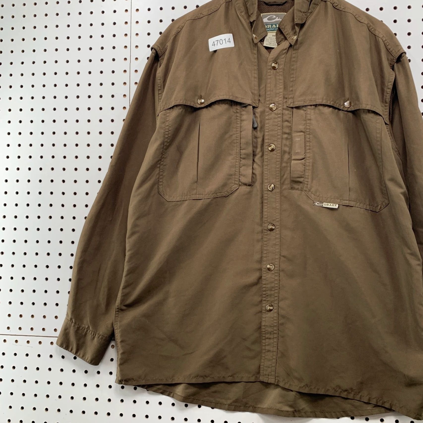 Vintage Drake Button Waterfowl Systems Shirt Mens Medium Brown Vented Lightweight Size US M / EU 48-50 / 2 - 5 Thumbnail