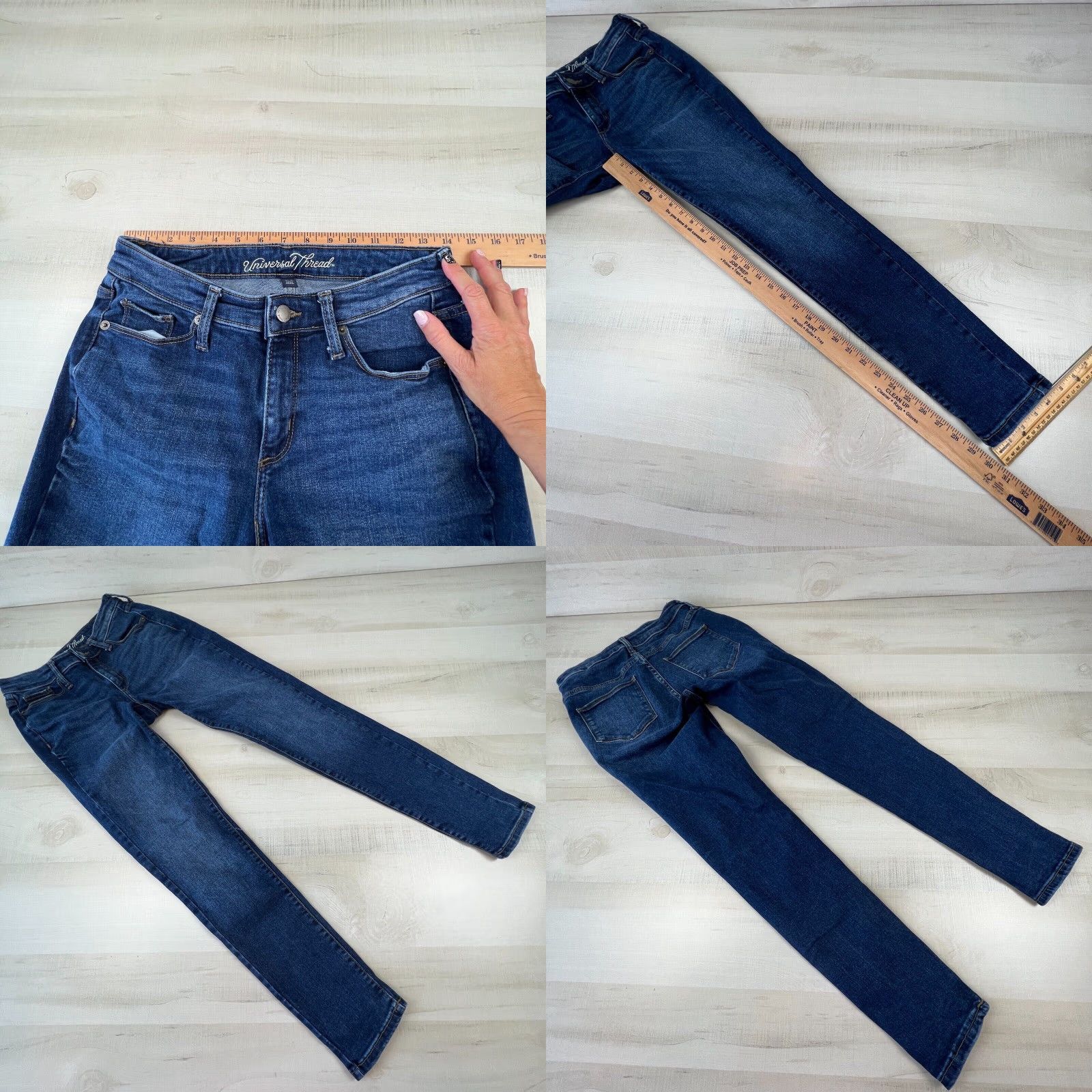 Vintage Universal Thread Womens Curvy Skinny Jeans Medium Wash Size 27" / US 4 / IT 40 - 8 Thumbnail